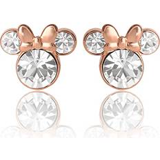 Disney Women Earrings Disney Womens Minnie Mouse Birthstone Stud Earrings April rose pink April rose pink