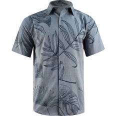 Swannies Madden Button Down Storm Heather Mens Golf Polo, Storm Heather