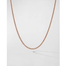 David Yurman Rose Gold Necklaces David Yurman Men's Wheat Chain Necklace in 18K Rose Gold, 2.5mm, 24"L