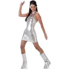 Karnival Costumes Sexy Silver Secret Agent Women's Costume Gray L