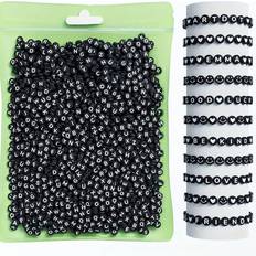 Shein Acrylic Flat Oval Shaped Alphabet Beads 4 x 7 mm