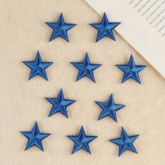 Aufnähern & Bügelflicken Shein 1 Set 10pcs Embroidery Badge Clothing, Hat Accessory Diy Iron-On Patch Five-Pointed Star Design