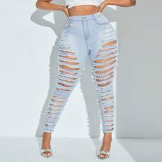 Shein 3XL Jeans Shein Plus Skinny Ripped Jeans