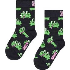 M Sukat Happy Socks Frog Crew Sock - Black/Green/Pink