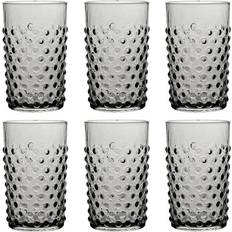 Hobnail Tumblers Set Of Six Smoke Grey