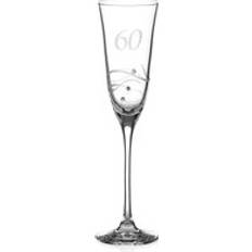 Diamante Home 60Th Birthday Adorned Swarovski Crystals Champagne Glass