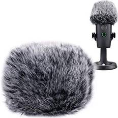 Microphone Furry Windscreen Muff Mic Wind Cover Fur Pop Filter as Foam Cover Compatible with Blue Yeti Nano