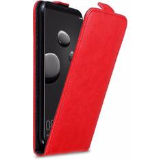 Klapphüllen Cadorabo Flip wie Invisible Cover Huawei Mate 10 Pro Smartphone Hülle, Rot