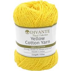 Yarn & Needlework Supplies Divante Cotton Yarn Yellow