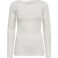 Hvid - Silke Bluser Rosemunde Boatneck Bluse, Ivory