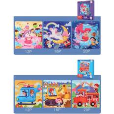 Set of 2 Magnetic Puzzles for 2 3 4 5 6 Year Olds, 3-in-1 Foldable Puzzle-Step2