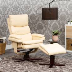 Artemis Colusa Swivel Recliner Cream Armchair