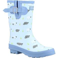 TPR Bottes en caoutchouc Cotswold Farmyard Sheep Mid Calf Wellington Boots - Bleu