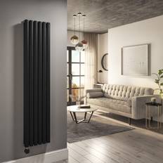 ElectrIQ Black Vertical Designer Radiator 1.2kW