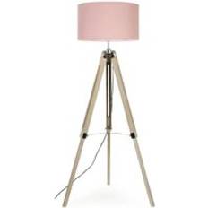 C Floor Lamps ValueLights Clipper Brown Tripod Floor Lamp