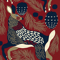 Marimekko Peura Servietter 33 x 33 cm 20-pak Brun (33x320cm)