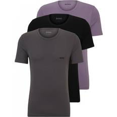 HUGO BOSS Classic T-shirt 3-pack - Black/Purple/Charcoal