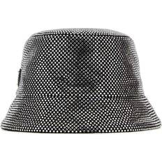 Seide Kopfbedeckungen Prada Embellished Fabric Bucket Hat Silver