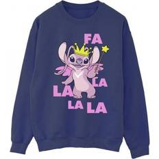 Gensere Disney Herren Lilo & Stitch Angel Fa La La Baumwoll-Sweatshirt