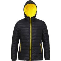 Hooded Water & Wind Resistant Padded Jacket Jet Black