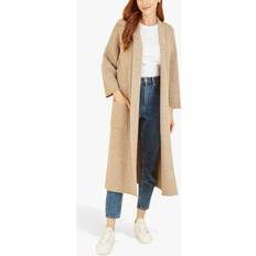 Beige - Women Cardigans Yumi Pocket Maxi Cardigan