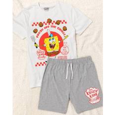 Men - White Sleepwear Kurzes Pyjama-Set für Herren von SpongeBob Schwammkopf