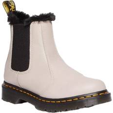 Dr. Martens 2976 Leonore Faux Fur-Lined Leather Chelsea Boots - Vintage Taupe