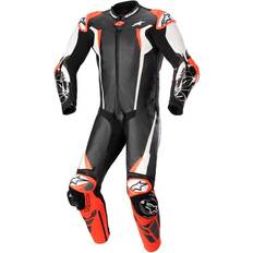 Motorradanzüge Alpinestars Absolute V2 1-Teiler Motorrad Lederkombi, schwarz-weiss-rot, Größe