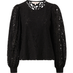 Dame - Polyamid Bluser Only Blondebluse L/S Laxe Top Wvn Svart