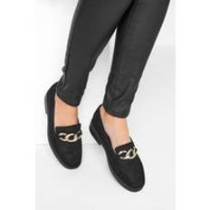 LTS Black Gold Chain Loafer In Standard Fit > Tall Women's Loafers