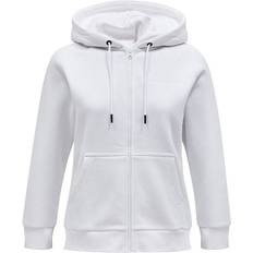 Peak Performance Damen Pullover Peak Performance W Original Logo Zip Off White, Female, Tøj, Hoodies & Sweatshirts, Hvid