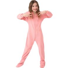 Silver Nightwear Children's Clothing Big Feet Pjs Big Girls Kids Pink Fleece Footed Pajamas Onesie Footie Pajamas