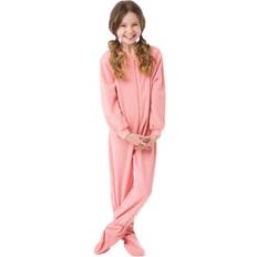 Silver Nightwear Children's Clothing Little Girls Infant Toddler Pink Fleece Footed Pajamas Sleeper