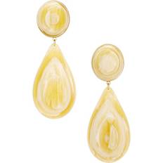 Lele Sadoughi Dome Teardrop Earrings in Cream