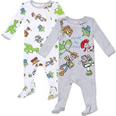 Children's Clothing Disney Disney Pixar Toy Story Baby Boys Pack Long Sleeve Sleep N' Play Coverall Newborn Grey/White