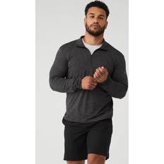 Yoga Sweaters Men's Conquer Quarter-Zip Pulse Shirt Dark Heather Grey Dark Heather Grey