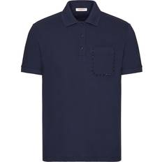 Valentino Rockstud Cotton Polo Shirt - Blue