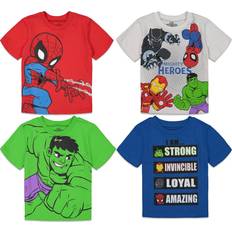 T-shirts Marvel Marvel Avengers Super Hero Adventures Spider-Man Hulk Iron Man Toddler Boys Pack Graphic T-Shirts 4T