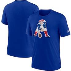 England T-shirts Nike Men's Royal New England Patriots Rewind Logo Tri-Blend T-Shirt