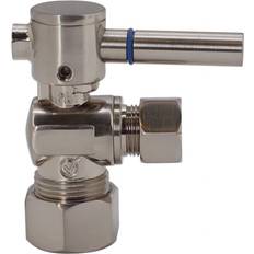 Plumbing Westbrass Westbrass D105BL-07 1/4-Turn Lever Handle Angle Stop Shut Off Valve 5/8 OD x 3/8 OD Satin Nickel