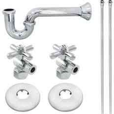 Plumbing Kingston Brass Gourmet Scape Collection KPK201 Plumbing Supply Kit with 1-1/2" P-Trap 1/2" IPS Inlet x 3/8" Comp Oulet in Polished