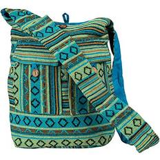 Handbags TribeAzure Blue Canvas Large Hobo Crossbody Shoulder Sling Slouch Casual Comfortable Shopping Market Bag