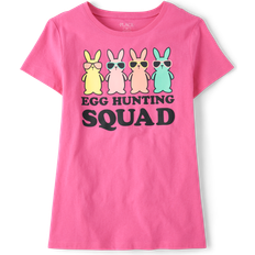 Clothing The Children's Place The Children's Place Womens Matching Family Egg Hunting Squad Graphic T-Shirt Pink 100% Cotton Pink