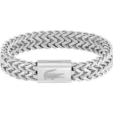 Lacoste Silver Bracelets Lacoste Men's Ion Plated Weave Bracelet