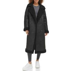 Levi's Women Coats Levi's Women's Faux Shearling Long Coat, Black