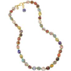 Glass Necklaces VENETI Glass Of Venice Short Murano Glass Necklace 16-Inch Plus Extender - It