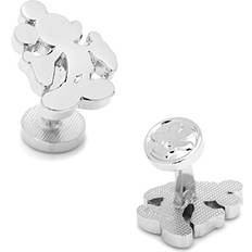 Silver Mickey Mouse Silhouette Cufflinks