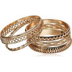 Guess Bracelets Guess "Basic" Gold Piece Mixed Bangle Bracelet