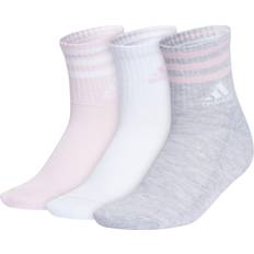 Steps Socks adidas Womens Pack Heather Grey Cushion 3-Stripes Quarter Socks