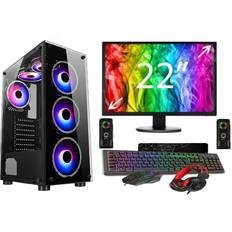 Desktop Computers Computek Full Set Up Fast Gaming i5 16GB 1TB 128GB